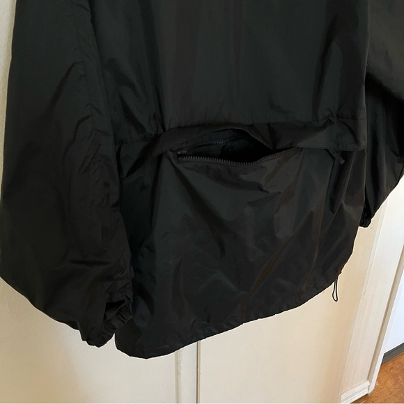 Geoffrey Beene Full Zip Snap Up Hooded Lightweight Windbreaker Black Size Medium - Picture 7 of 16